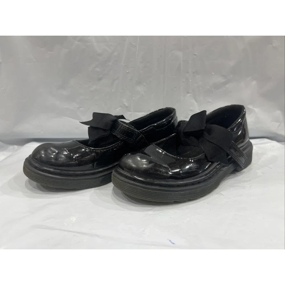 Dr. Martens Maccy II Flats Girls US 1 Black Patent Leather Mary Jane EBS1799
